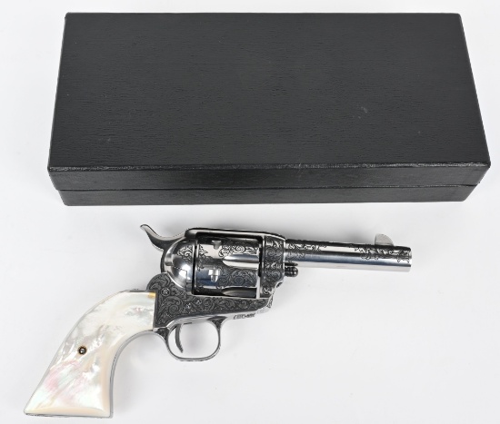 USFA FACTORY ENGRAVED NICKEL SHERRIFS MODEL