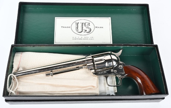 USFA SINGLE ACTION ARMY 7 1/2" NICKEL .45 COLT