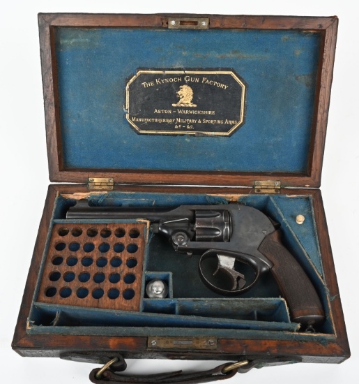RARE CASED ENGLISH KYNOCK DOUBLE ACTION REVOLVER
