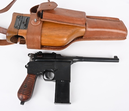NEAR MINT CHINESE 9MM BROOMHANDLE MAUSE / RIG