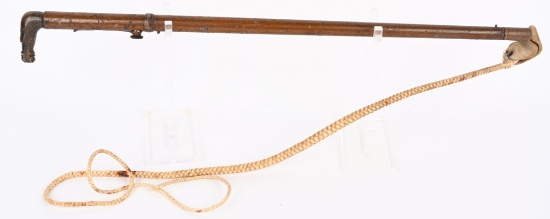 UNUSUAL HORSE HEAD CANE GUN WHIP