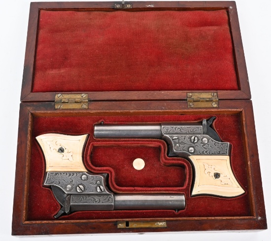 CASED ENGRAVED PAIR REMINGTON VEST POCKETS