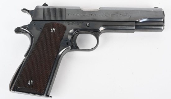 STUNNING PRE-WAR COLT .45 NATIONAL MATCH PISTOL