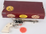 BOXED CUSTOM SHOP COLT NICKEL SAA REVOLVER