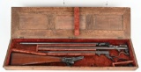 3-BARREL CASED MAYNARD PERCUSSION RIFLE SET