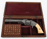 CASED S&W ARMY NO. 2 ENGRAVED REVOLVER