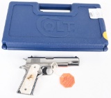 MIB COLT FACTORY NICKEL .38 SUPER MODEL 1911