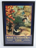 FRAMED MASS & STEFFEN FURS ADVERTISING POSTER