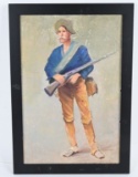 REMINGTON TYPE OIL ON CANVAS 1898 TROOPER PAINTING