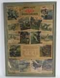 FRAMED ORIGINAL 1920 DUPONT POWDER GAME POSTER