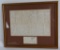 PATRIOTIC CIVIL WAR 4 PAGE LETTER FRAMED