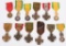 WW1 & WWII FRENCH MEDAL LOT OF 13 VALOR MEDALS