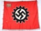 WWII NAZI GERMAN DAF FLAG with FRINGE ORTS LEVEL