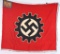 WWII NAZI GERMAN DAF FLAG with FRINGE ORTS LEVEL