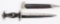 WWII NAZI GERMAN SS M33 SERVICE DAGGER W/ HANGER
