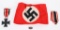 WWII NAZI GERMAN EKII NSDAP ARMBAND HJ BADGE LOT