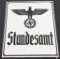 WWII NAZI GERMAN NSDAP ENAMELED SIGN W EAGLE WW2