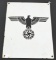 WWII NAZI GERMAN EAGLE WHITE ENAMELED SIGN WW2