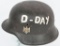 WWII NAZI GERMAN M42 HELMET W/ LINER FROM D-DAY