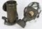 WWII NAZI GERMAN WEHRMACHT M30 GASMASK & CANISTER