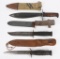 WW1 & WWII FIGHTING KNIFE LOT OF 3 CAMILLUS WW2