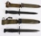 2 SOUTH KOREAN ISSUE M1 CARBINE BAYONETS