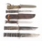 USMC FIGHTING KNIFE LOT OF 4 CAMILLUS MK-2 KABAR