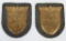 WWII NAZI GERMAN HEER CAMPAIGN SHIELD LOT OF 2 WW2