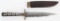 KRIS STYLE BLADE SIDE KNIFE W INLAYED EBONY HANDLE