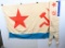 SOVIET UNION NAVY FLAG LOT OF TWO ENSIGN