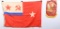 SOVIET UNION FLAG & PENNANT LOT OF TWO NAVY LENIN