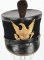 WWII ERA BLACK MILITARY SHAKO W/ LINER WW2