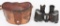 CASED 6 X 30 POWER ISSUE FIELD BINOCULARS