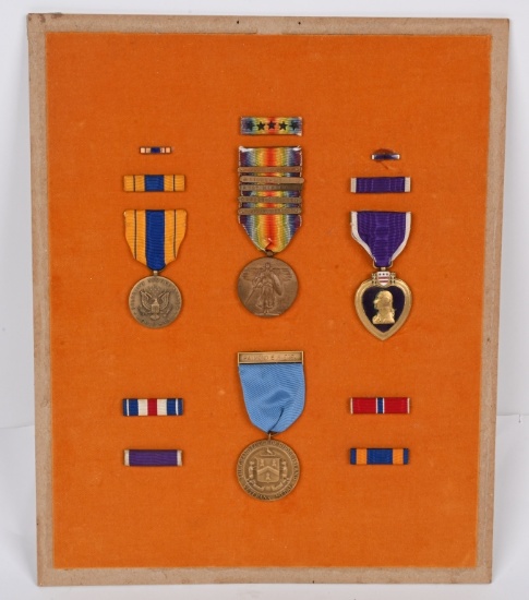WW1 NAMED MEDAL GROUPING TO A JEWISH SOLDIER WWI