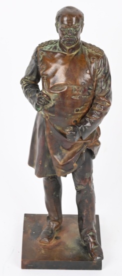 WWI BRONZE OTTO VON BISMARCK BY FRITZ SCHAPER