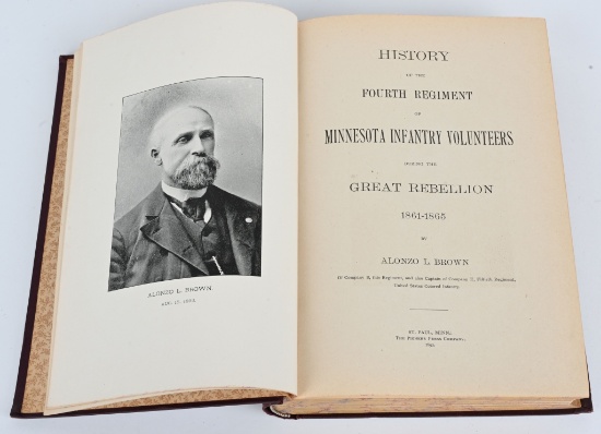 CIVIL WAR 4th MINNESOTA INFANTRY UNIT HISTORY 1892