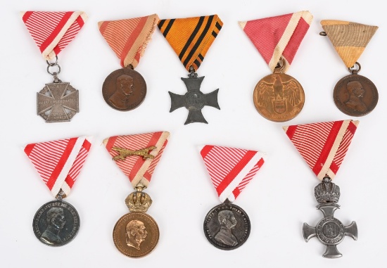 WW1 AUSTRIAN MEDAL GROUPING BRAVERY MEDALS WWI