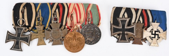 WW1 & WWII IMPERIAL GERMAN MEDAL BAR LOT OF 2 WW2