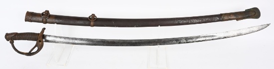 CIVIL WAR OFFICER'S CAVALRY SWORD ENGRAVED BLADE