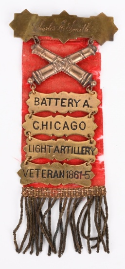 CIVIL WAR GAR LADDER BADGE 1ST ILLINOIS ARTILLERY