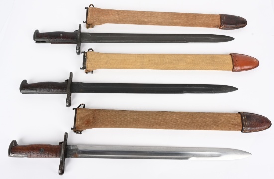 3 US MODEL 1905 RIFLE BAYONETS SPRINGFIELD ARMORY
