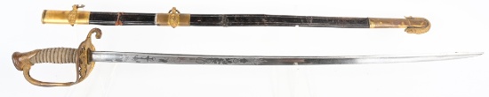 WW1 US NAVY OFFICERS SWORD USN w/ SCABBARD WWI