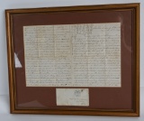 PATRIOTIC CIVIL WAR 4 PAGE LETTER FRAMED