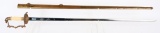 PRE CIVIL WAR EAGLE HEAD POMMEL SWORD W/ SCABBARD