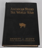 WWI BOOK AMERICAN NEGRO IN THE WAR - 1919