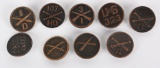 WW1 ENLISTED COLLAR BRASS LOT ARTLLERY INFANTRY