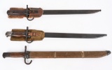 WWII JAPANESE BAYONET LOT OF THREE IJA WW2