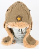 WWII JAPANESE IMPERIAL ARMY WINTER FUR CAP WW2