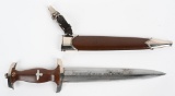 WWII NAZI GERMAN SA DAGGER W/ SCABBARD & HANGER