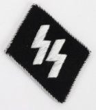WWII NAZI GERMAN SS OFFICER RUNIC COLLAR TAB WW2